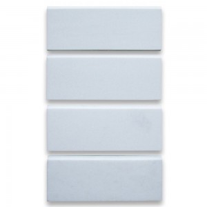 Thassos White Marble Baseboard Trim Molding 5x12 Honed